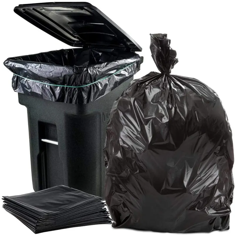 Black plastic large garbage bag plastic garbage bag lining plastic dustbin lining