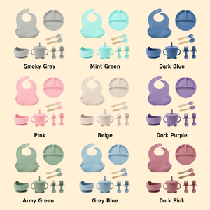 ชุดอาหารเด็กซิลิโคน 8 ชิ้น ปลอดสาร BPA ดีไซน์ทันสมัย ยี่ห้อ <span class=keywords><strong>HuaLin</strong></span> ชุดจาน ชาม ช้อน พร้อมที่ดูดติดโต๊ะ สำหรับเด็ก - Product Image 3