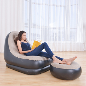 Vente en gros Canapé paresseux Chaise longue moderne gonflable avec pouf - Product Image 3