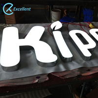 Letrero Acrílico de Negocios 3D, Letrero de Oficina Comercial, Letras Iluminadas Retroiluminadas, Letrero con Logo Led, Decoración de Pared