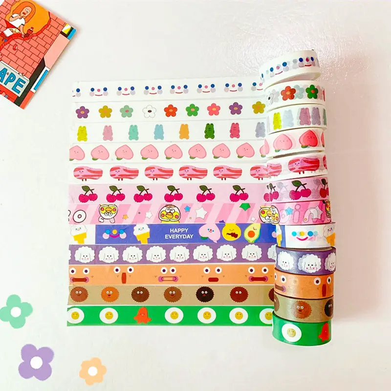 Custom Make Washi Tape Customized Christmas Japanese Paper Colorful Adhesive Packing Custom Printed Washi Tape