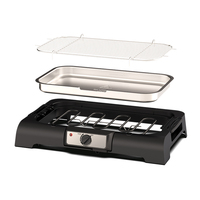 Grill électrique avec support, barbecue d'intérieur et d'extérieur, 2000W, contrôle de la température, antiadhésif, usage domestique