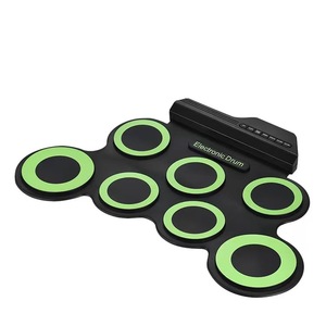 Chất lượng cao silicon trống Pad điện trống Kit điện tử chuyên nghiệp thiết lập cuộn lên Trống điện tử đặt nhạc cụ - Product Image 4