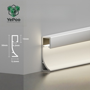 Plinthe LED en aluminium 6063, canal encastré, étanche IP54, anodisée et polie, pour hôtels et appartements, OEM, garantie 5 ans - Product Image 5