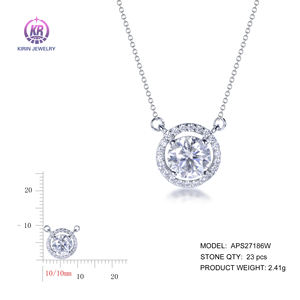 Collar de Moissanita Kirin Dainty con Certificado GRA, 1 Quilate, GH VVS1, Plata de Ley 925, Joyería para Mujer, Collar de Diamantes para Uso Diario - Product Image 3