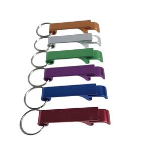 Customized Mini Multi-Functional Portable UV Printing Eco-friendly Anodized Metal Aluminum <b>Bottle</b> Opener Keychain Custom Logo - Product Image 2
