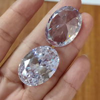 Zircone cubique synthétique de forme ovale blanche 3A, pierres précieuses en vrac pour la fabrication de bijoux