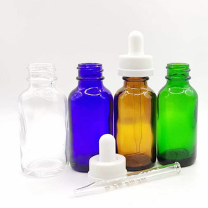 1oz Trắng con kháng CRC hiệu chỉnh Glass <span class=keywords><strong>dropper</strong></span> 20-400 phù hợp với 1oz Boston chai thủy tinh - Product Image 1