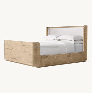 Sassanid OEM Organic Midcentury Design Dormitorio Colección Oslo Tela Refugio Cama Con Estribo - Product Image 3