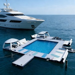 Équipement de <span class=keywords><strong>parc</strong></span> <span class=keywords><strong>aquatique</strong></span> gonflable portable haute résistance, quai gonflable pour les excursions en mer - Product Image 3