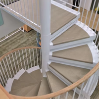 Escalier en colimaçon extérieur VIKO 2025 blanc pur, adapté aux cours, terrasses et villas