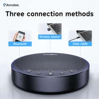 Système de Conférence Audio Sans Fil Omnidirectionnel avec Microphone, Vidéo Réseau, Batterie 5200mAh, Fonction Double Conversation, Prise en Charge de 2 Appareils 18