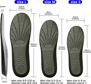 Memory Foam Shoe <b>Insoles</b> for Plantar Fasciitis Relief Shock Absorption & Comfort-Unisex Sizes - Product Image 5