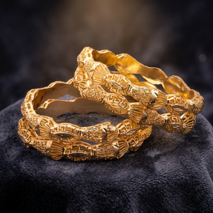 Gold Plated Brass <b>Bangles</b> <b>Indian</b> Custom Jewelry for Women's Anniversary-ALEX JEWELRY Model FB041 - Product Image 4