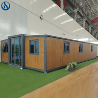 Maison préfabriquée en conteneur de 20 à 40 pieds, 2 à 5 chambres, cuisine, salle de bain, pour entrepôt, gymnase, école, hôpital, parc, complexe hôtelier