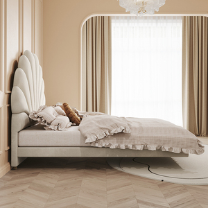 Letto Matrimoniale Imbottito con LED Intelligente per Casa o Hotel, Arredamento Camera da Letto, Letto Sospeso - Product Image 4