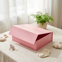 Boîtes Cadeaux Personnalisées en Gros pour Cadeaux Souvenirs, Boîtes d'Emballage Pliables Magnétiques pour Vêtements et Jouets de Baby Shower avec Fenêtre Transparente