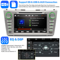 Radio Estéreo para Auto con Reproductor de CD Integrado 2DIN para Camry 2007-2011, Apple CarPlay y Android Auto Inalámbricos para el Tablero