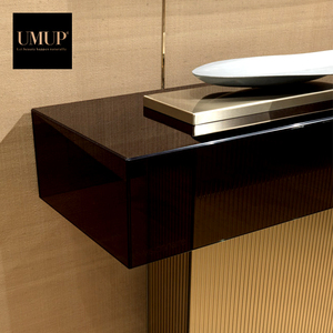 Hành Lang Phòng Khách Phong Cách Châu Âu Bàn Điều Khiển Kiểu Pháp Ưa Thích Đồ Nội Thất Bằng Da Hàng Đầu Bằng Gỗ Rắn Hiện Đại Bảng Điều Khiển Hành Lang - Product Image 4