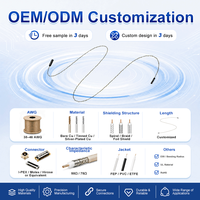 Câble coaxial micro-assemblé pour affichage médical 44AWG 50 Ohm testé TDR 4 broches 0,5 mm à 6 broches 0,35 mm OEM ODM Qualité médicale FEP