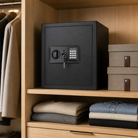Caja Fuerte de Seguridad para el Hogar y la Oficina, Caja de Seguridad Digital Electrónica para Guardar Dinero, Joyas y Documentos con Teclado, Negra