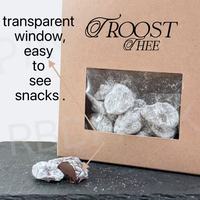 Boîtes de sacs en papier kraft debout personnalisés avec vitrine Boîte pliable recyclable Party Favor Food Candy Tea Cookies Noix Coffee Bags
