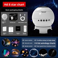 Projecteur d'étoiles capsule spatiale personnalisé, veilleuse LED HD avec télécommande, alimentation par piles ou secteur, lampe à bruit blanc moderne pour chambre à coucher