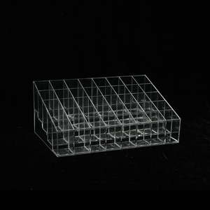 Transparent 36 And 40 Compartment Cosmetic Rack Lipstick Holder Storage <b>Box</b> For <b>Makeup</b> Organizers With No Lid PP Material - Product Image 2