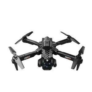 K10 Max Drone cerdas empat rotor fotografi, Drone penghisap debu satu klik, fotografi udara 4k, tiga kamera Drone 12 menit