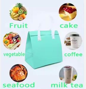 Sac isotherme jetable en non-tissé recyclable avec logo personnalisé et doublure en feuille d'aluminium pour sacs de livraison de repas en gros - Product Image 5