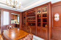 Armoire à vin en bois de luxe, taille personnalisée, meuble de salle à manger, armoire de présentation moderne en bois massif de style américain