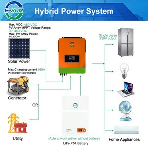 Sistema Solar Híbrido E-SUN Off Grid/On Grid <span class=keywords><strong>de</strong></span> 10Kw con Almacenamiento <span class=keywords><strong>de</strong></span> Batería - Product Image 5
