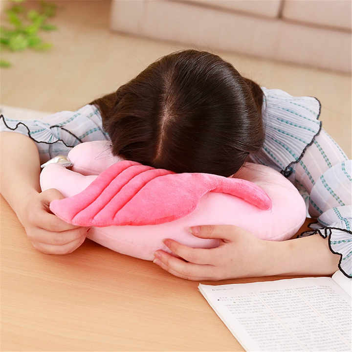 New Product U Shape Pillow Flamingo Plush Toy With Crown Decoration Swan Doll Sleep Better Pillow