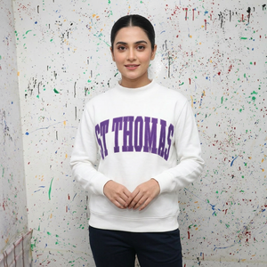 ST THOMAS WHITE Sweat à capuche en molleton 100% coton pour l'hiver, idéal pour l'application de broderies, style vintage, URBAN PRODUCTIONS - Product Image 1