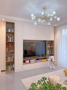 Aimsp Wooden Aluminum Panel Luxury Modern Design Bracket Unit <b>Wall</b> <b>Mounted</b> Living Room <b>Tv</b> Cabinet - Product Image 6