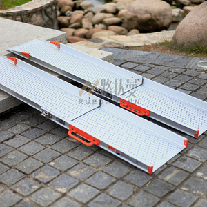 Rampa Móvil Ludaman de Aleación de Aluminio Telescópica con Longitud Ajustable MR107W Accesible para Sillas de Ruedas - Product Image 3