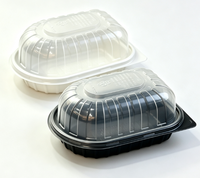 Boîte d'emballage jetable pour poulet rôti de qualité alimentaire avec couvercle en PP, plateau en amidon de maïs de 1 mm d'épaisseur, pour viande de poulet, restauration, livraison à emporter
