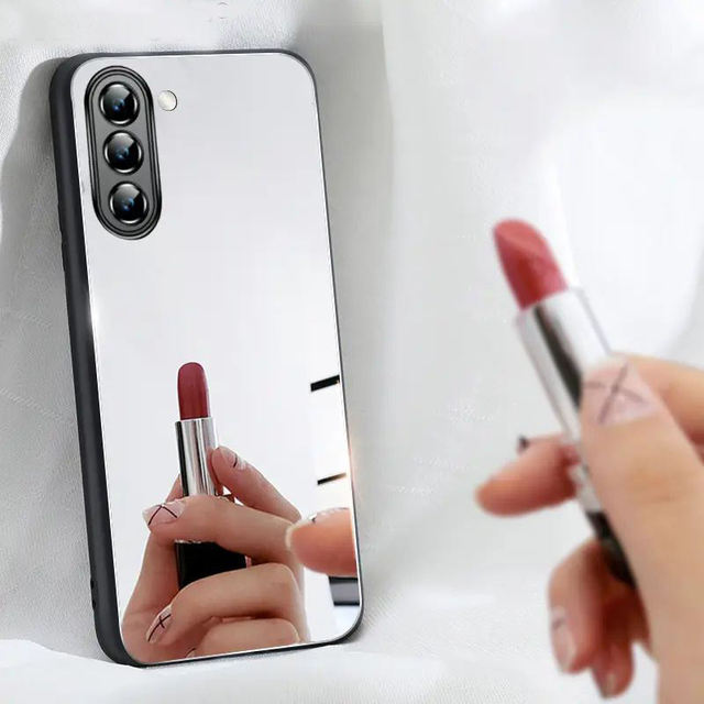 Makeup Mirror Shockproof Mobile Phone Case for Samsung Galaxy S25 S24 S23 S22 Ultra S20 FE A55 A35 A25 A15 A54 A34 A14 A53 Cover