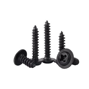Black Phillips Head Round Head Self Tapping Screw With Washer M3 M3.5 M4 Metal Use Metric Grade A - Product Image 1