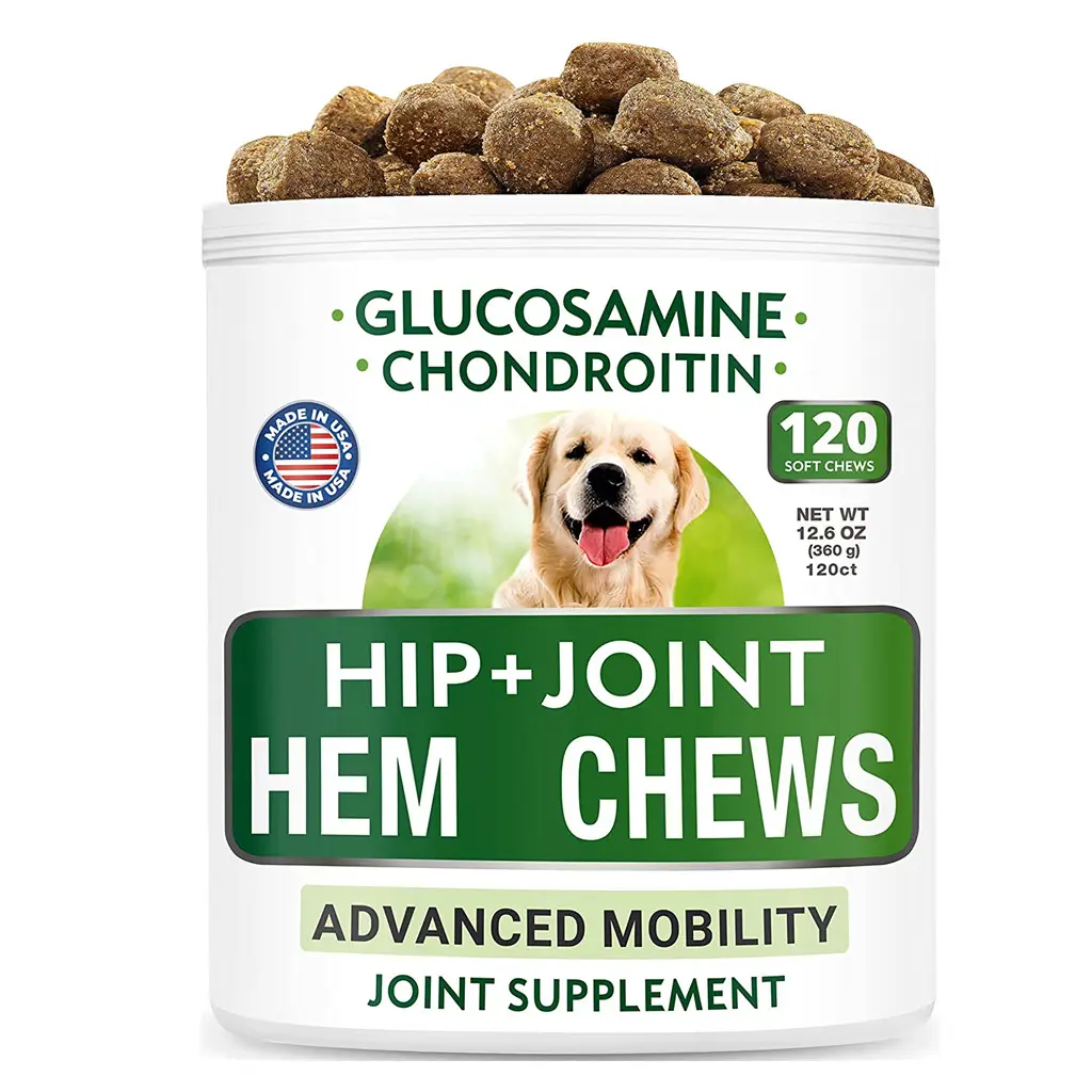 HANYUN-Private Label Premium Dog Joint Supplement Unterstützung mit Glucosamin Green Lipped Mussel & Kurkuma Advance Joint Chews