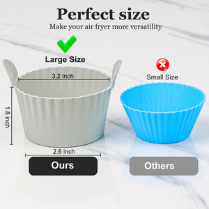 Factory Customize <b>Silicone</b> Food-grade Air Fryer Egg Mould Large Muffin Cases Cup for Air Fryer <b>Baking</b> Cake Tools - Product Image 2