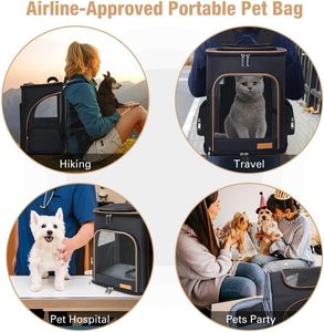 Free sample Extra Large <b>Cat</b> <b>Carrier</b> for 2 <b>Cats</b>, Portable Soft Sided Large Pet <b>Carrier</b> for Traveling, Indoor and Outdoor Uses - Product Image 3