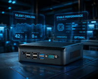 Mini PC Industrial Sin Ventilador Intel N5095 4C/4T, Sistema Linux Windows, 16GB+512GB, 4*RS232, 2*LAN, Mini PC Integrado