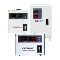 Régulateur de tension automatique à servomoteur SVC haute efficacité 5KVA 10KVA monophasé 220V pour usage domestique et industriel CE