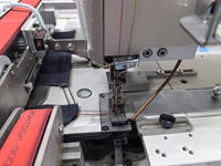 Largeur et longueur de ceinture programmable à haute efficacité nouvelle Machine à coudre industrielle à aiguille unique avec manuel de soudage de poche à plat