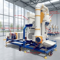 Séparateur de grains à air pulsé haute productivité HELIDA 5XZC-10DX avec moteur pour ferme