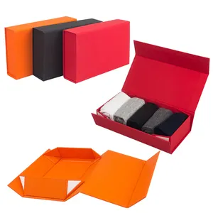 FocusBox مخصص شعار جامدة ورقة كبيرة كبيرة طوي التعبئة والتغليف صندوق هدايا قابل للطي مع الشريط مقبض