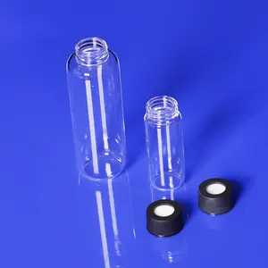 Customized Transparent Quartz Glass Reagent Bottle Quartz thread Bottles for Laboratory