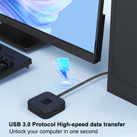 Hub USB 3.0 con Lector de Huellas Dactilares Windows Hello Touch ID y Cable de 1.5m/4.9ft para Windows 10/11/12