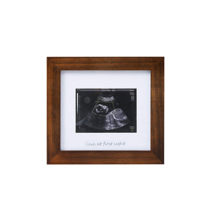 Nouvelle conception : Cadre <span class=keywords><strong>en</strong></span> bois pour photos d'échographie de bébé, avec inserts interchangeables, boîte à souvenirs de grossesse - Product Image 3